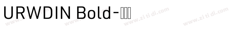 URWDIN Bold字体转换